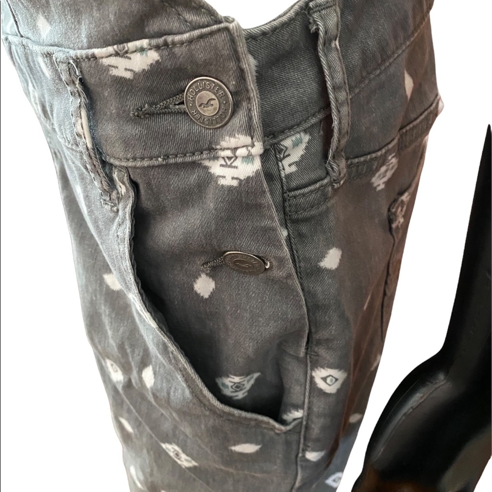 Hollister Grey Patterned Overalls, EUC - Picture 3 of 6